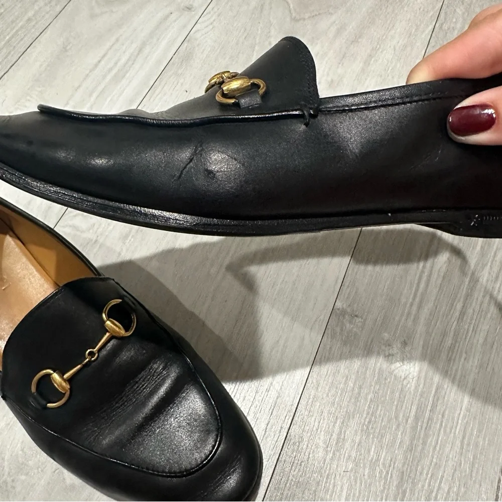 Gucci Jordaan Horsebit Leather Loafers - Picture 9 of 10